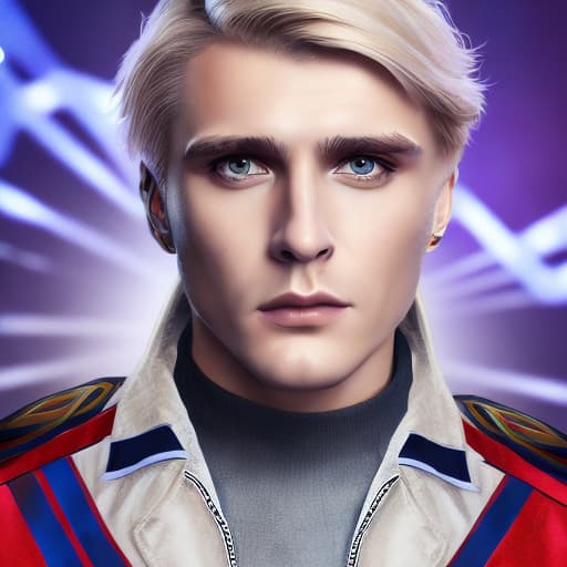 portrait+ style Russian LGBT queer TV actor blonde hunk dude face