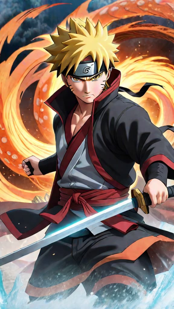  anime art: uzumaki clan's legendary sealing jutsu, lifelines and curses in naruto shippuden world. hyperrealistic, full body, detailed clothing, highly detailed, cinematic lighting, stunningly beautiful, intricate, sharp focus, f/1. 8, 85mm, (centered image composition), (professionally color graded), ((bright soft diffused light)), volumetric fog, trending on instagram, trending on tumblr, HDR 4K, 8K