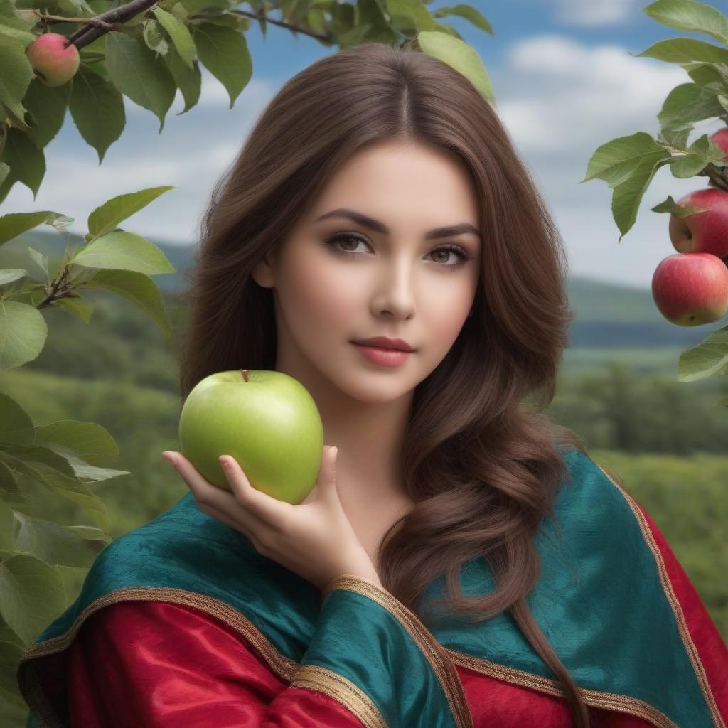  The girl with the apple