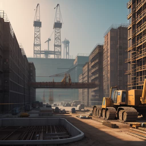  a construction site for water supply and sewage systems (construction:1.3), showcasing workers installing pipes amid heavy machinery and tools, set in an urban environment with buildings in the background (urban:1.2), illustrated in a realistic digital painting style (digital:1.4), featuring earthy tones and bright highlights with natural daylight (lighting:1.3), in high resolution with intricate details, emphasizing collaboration and engineering (engineering:1.2), negative prompt: chaos, night scene, unskilled laborers soviet poster style hyperrealistic, full body, detailed clothing, highly detailed, cinematic lighting, stunningly beautiful, intricate, sharp focus, f/1. 8, 85mm, (centered image composition), (professionally color graded), ((bright soft diffused light)), volumetric fog, trending on instagram, trending on tumblr, HDR 4K, 8K