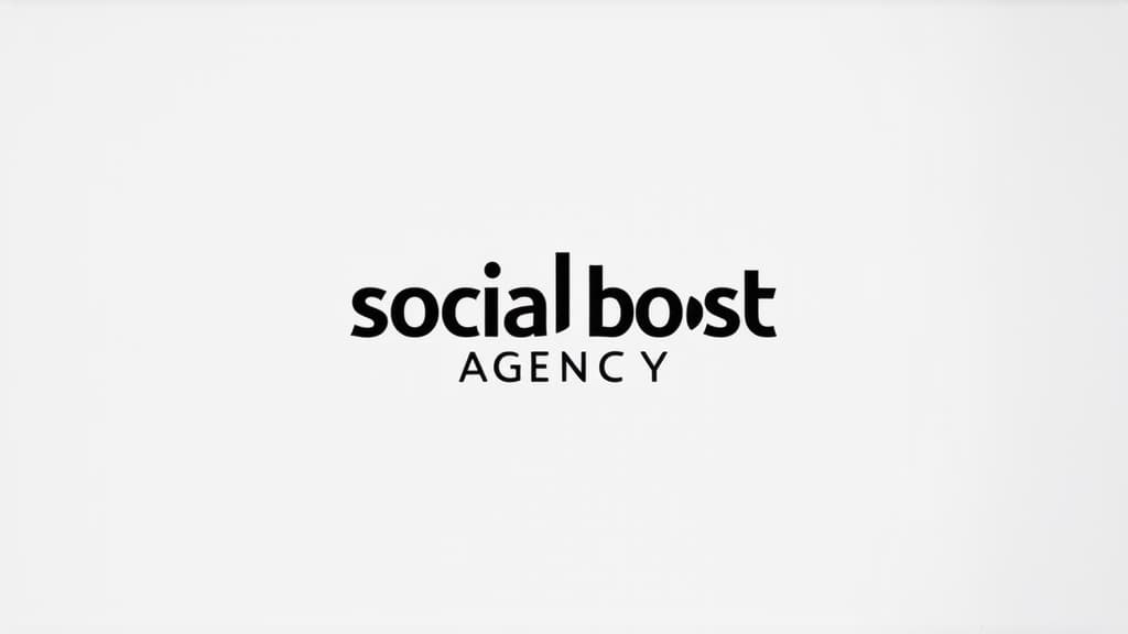  a clean and minimalist photography style features a close up of a simple logo for "social boost agency" set against a pure white background, with soft, diffused lighting that accentuates the logo's subtle texture and clean lines. the logo itself is a modern, lowercase sans serif font with a subtle rounded edge, in a matte black color that provides a nice contrast to the bright, crisp white background. the text "sba" is centered and arranged in a single line, with the words "social boost agency" separated by a small, delicate dot, adding a touch of elegance to the overall design. the entire composition is carefully framed to showcase the clean, modern aesthetic of the logo, with plenty of negative space to create a sense of simplicity and so