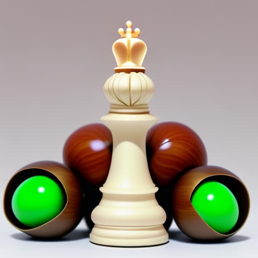  The king chess piece inspired by a space man and a conker pod