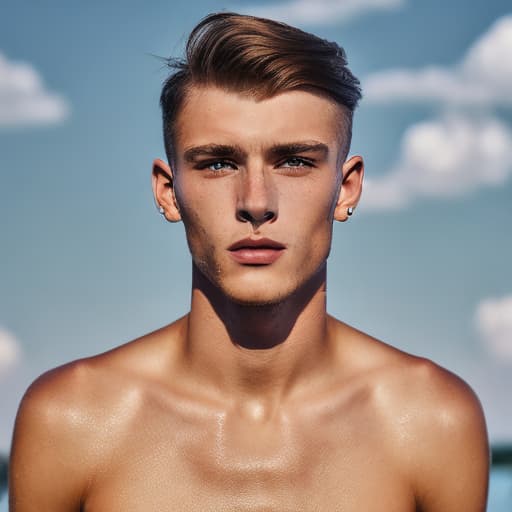 portrait+ style Czech Republic twink brunette hunk dude face