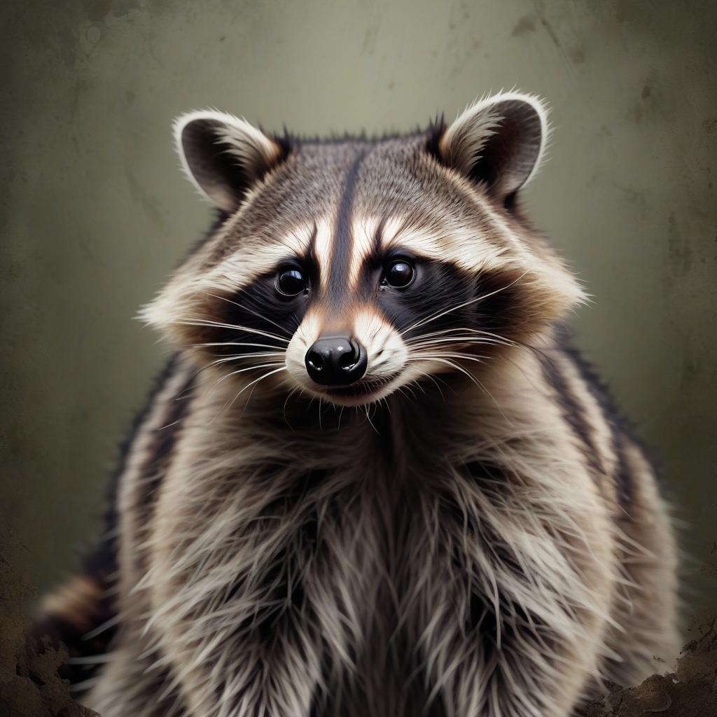  hyperrealistic art raccoon . extremely high resolution details, photographic, realism pushed to extreme, fine texture, incredibly lifelike