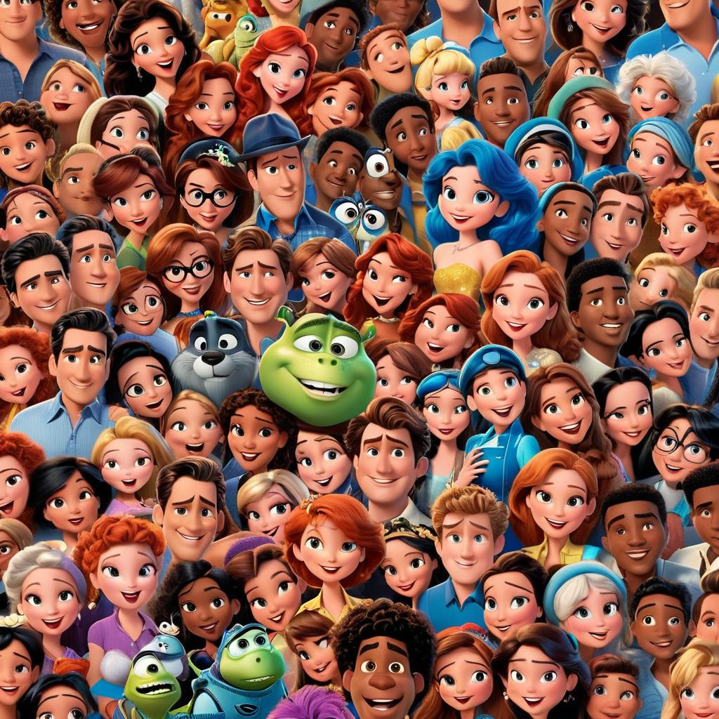  in 3d animated movie style. disney pixar style.