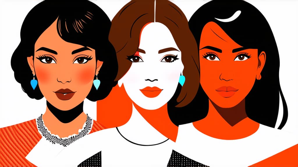  flat illustration, flaticon, (illustration:1.15), different beauty. set of different female heads. different races and nationalities. colored hand drawn illustration ar 16:9, [cory loftis, strobist, pascal campion :: 0.2]