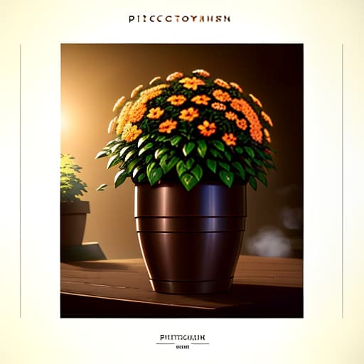  brown flower pot, picksar style hyperrealistic, full body, detailed clothing, highly detailed, cinematic lighting, stunningly beautiful, intricate, sharp focus, f/1. 8, 85mm, (centered image composition), (professionally color graded), ((bright soft diffused light)), volumetric fog, trending on instagram, trending on tumblr, HDR 4K, 8K