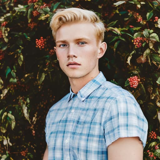 portrait+ style British LGBT queer twink blonde hunk dude face