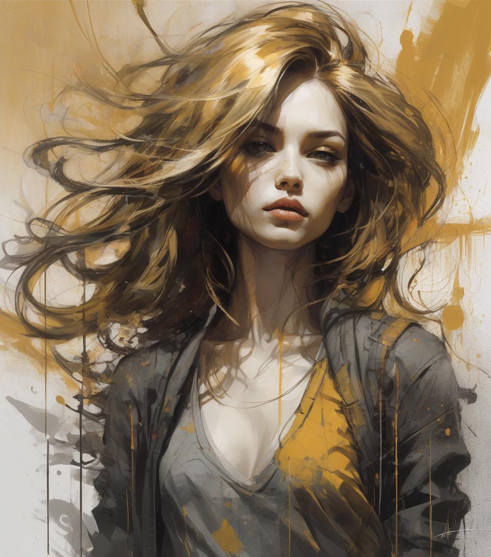  abstract expressionist painting perfect and dynamic digital painting, portrait of a beautiful woman, hair blown away by movement, quality, color, ink on canvas, outlines, complex line drawings, combining the styles of russ mills, sakimichan, wlop, loish, artgerm, darek zabrocki, takato yamamoto, pino daheny, jeremy mann, alex maleev and jean baptiste monge, greg rutkowski, minimalism, epic decor, artstation trend, artgerm, deviant art, octane, masterpiece, complex art, intricate details, poster matte paint film, golden ratio, trending on cgsociety, incredibly beautiful, high quality, sharp focus, vibrant colors, . energetic brushwork, bold colors, abstract forms, expressive, emotional