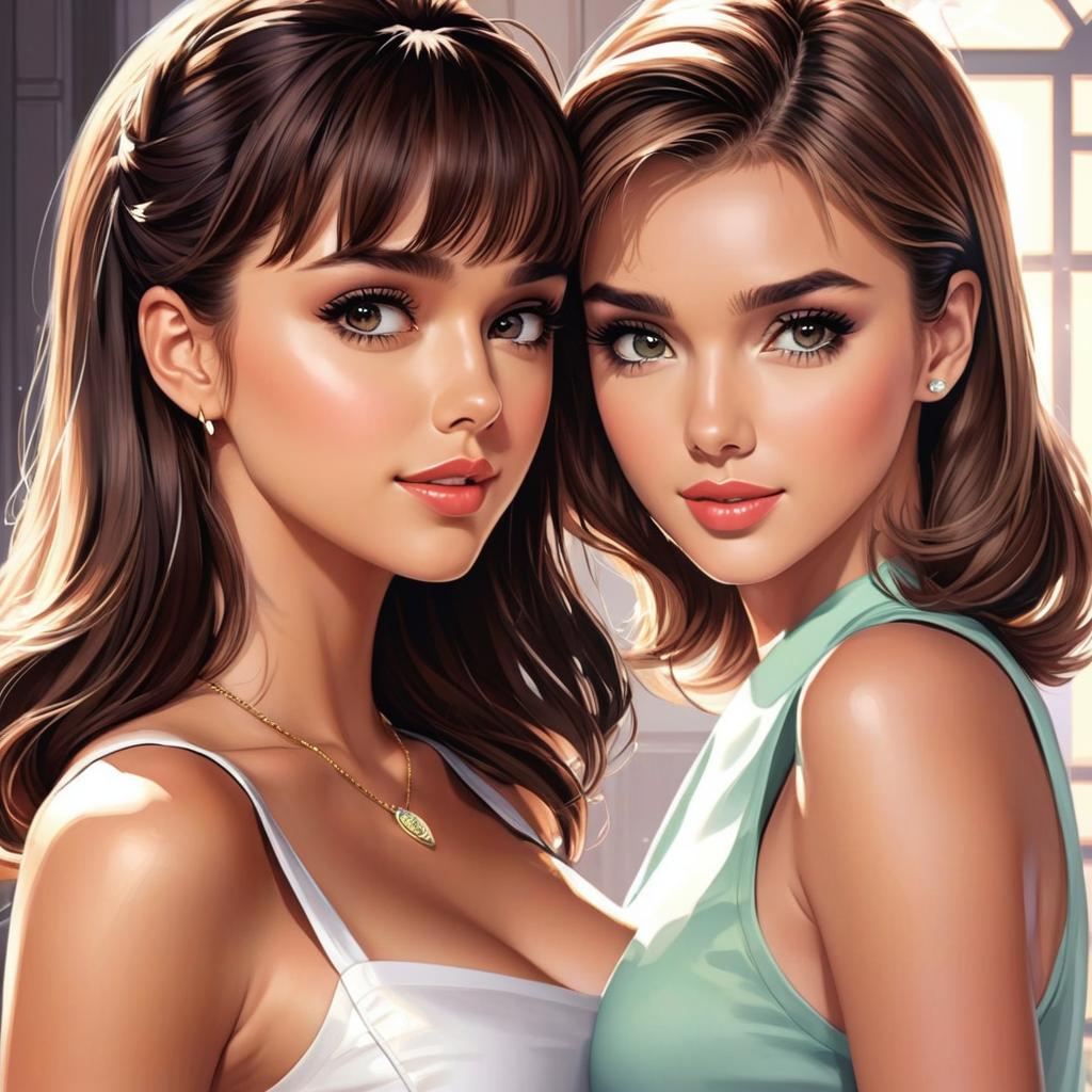  sweaty jessica alba and audrey hepburn. scene. full body. steamy room. very detailed., anime artwork, anime style, key visual, vibrant, studio anime, highly detailed