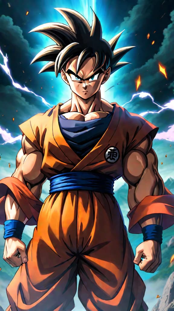  anime art: gohan's super saiyan 2 transformation during the cell saga, surpassing goku's power. hyperrealistic, full body, detailed clothing, highly detailed, cinematic lighting, stunningly beautiful, intricate, sharp focus, f/1. 8, 85mm, (centered image composition), (professionally color graded), ((bright soft diffused light)), volumetric fog, trending on instagram, trending on tumblr, HDR 4K, 8K