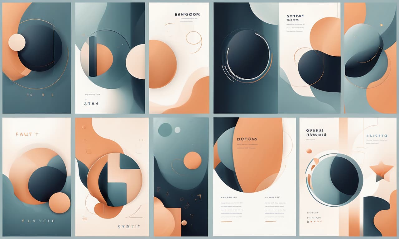  four design options minimalistic and elegant backgrounds for stories and posts in flat vector style. proportions 9:16.