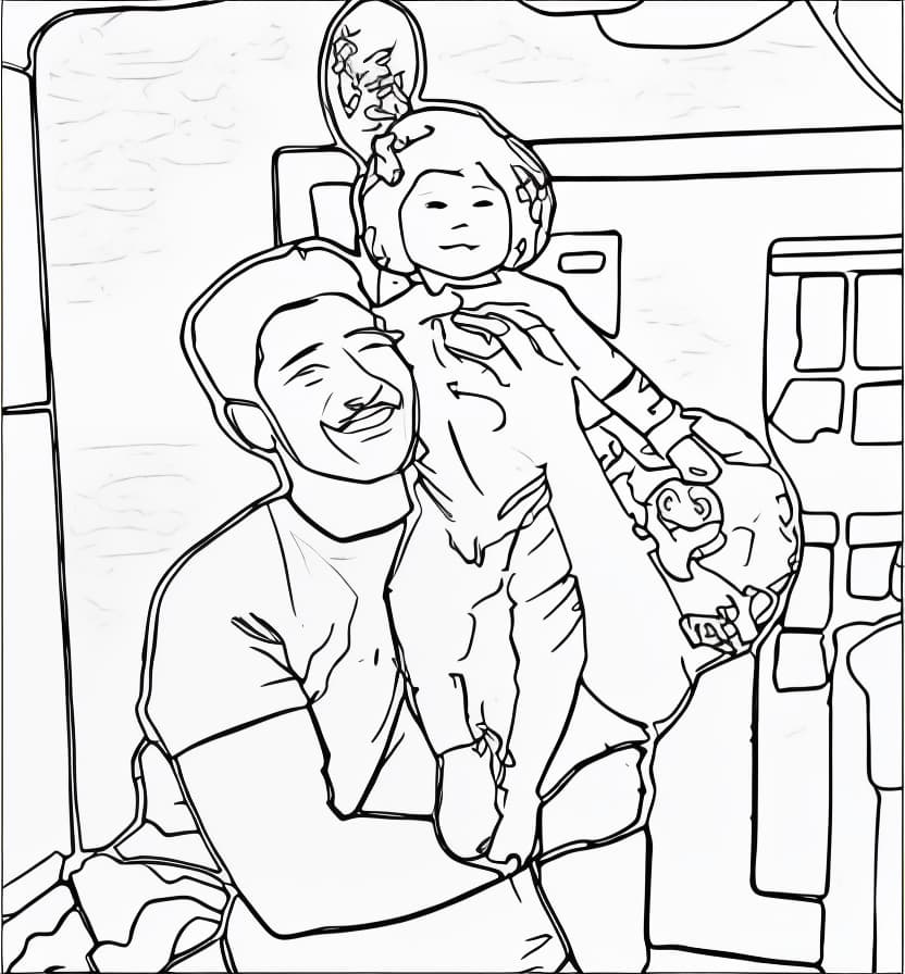  (((kid friendly coloring book))), (((bold and simple lines))), smooth and clean outlines, clear and simple facial features, minimal shading, cute expressions, smooth contours, clear shapes, crisp and bold outlines, soft colors, warm and friendly atmosphere, polished cartoon like look, minimal details, simple shapes, no background distractions, soft and approachable style