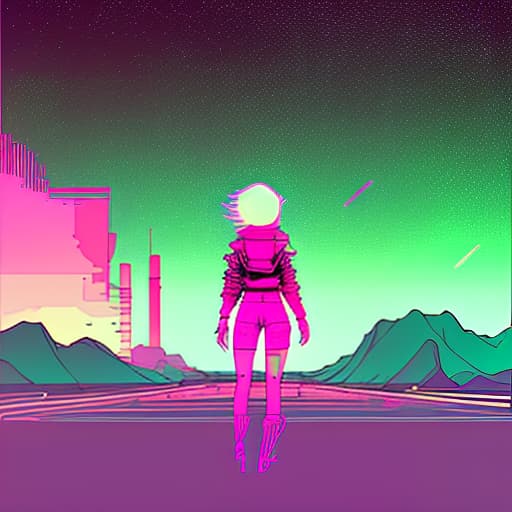 nvinkpunk beautiful girl, blonde, in light green light pink clothes, near the planet venus, stars, scale sign