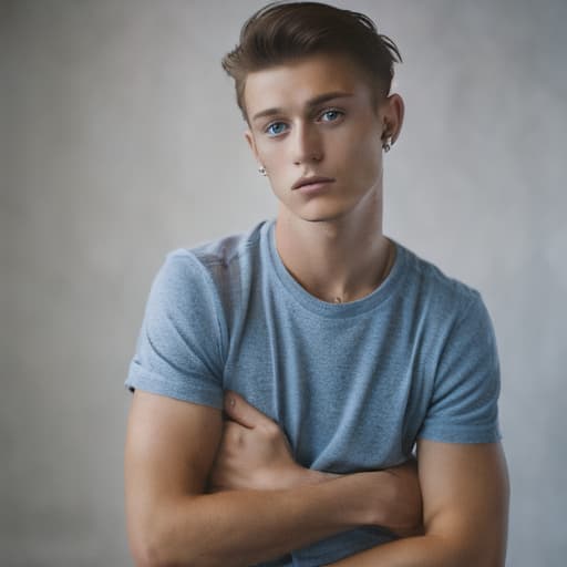 portrait+ style Czech Republic twink brunette hunk dude face