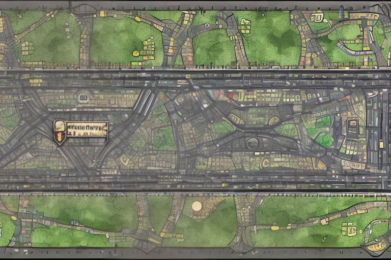 redshift style Generate a blank road play mat of Gotham City, featuring: - A detailed network of roads, highways, and alleys - Blank spaces where buildings and landmarks would be, allowing for placement of individual location images - Include iconic road features like streetlights, manhole covers, and crosswalks - Maintain a dark, gritty, and gothic atmosphere, inspired by the Batman franchise - Dimensions: A large, foldable road play mat, ideal for tabletop games and creative play Note: The focus is on the road layout and infrastructure, with blank spaces for adding individual location images, like the ones we previously discussed.