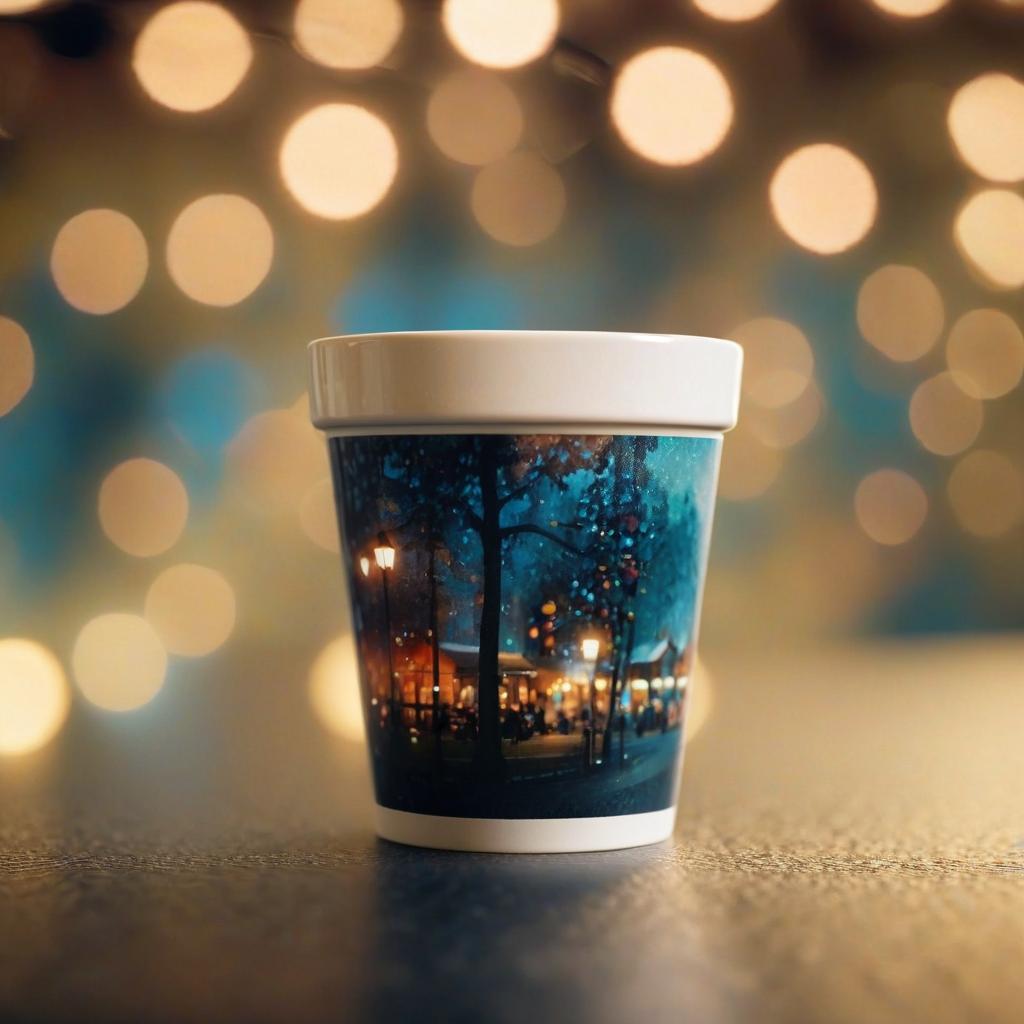  cinematic photo cup . 35mm photograph, film, bokeh, professional, 4k, highly detailed, film photography style