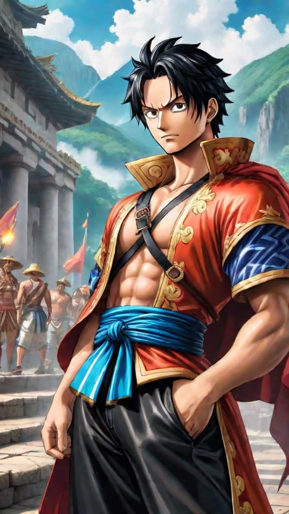  create an anime art of the ancient kingdom's enigmatic civilization crafting the legendary ancient weapons in "one piece." hyperrealistic, full body, detailed clothing, highly detailed, cinematic lighting, stunningly beautiful, intricate, sharp focus, f/1. 8, 85mm, (centered image composition), (professionally color graded), ((bright soft diffused light)), volumetric fog, trending on instagram, trending on tumblr, HDR 4K, 8K