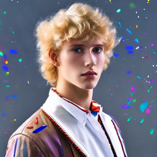 portrait+ style Russian LGBT queer skater blonde hunk dude face