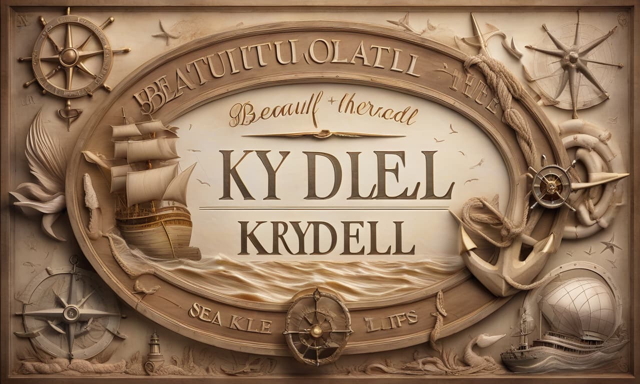  nautical themed beautiful krydell inscription . sea, ocean, ships, maritime, beach, marine life, highly detailed