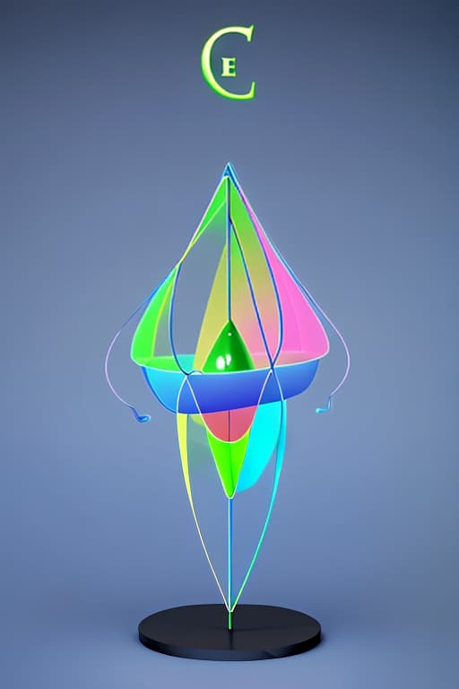  One 3D shape of degenerate conic sections example poster with color