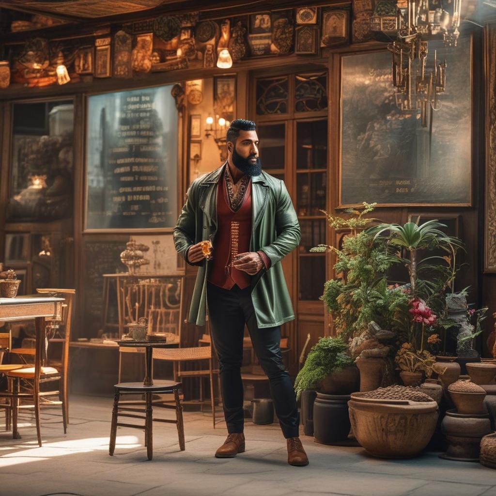  محمد مغراوي hyperrealistic, full body, detailed clothing, highly detailed, cinematic lighting, stunningly beautiful, intricate, sharp focus, f/1. 8, 85mm, (centered image composition), (professionally color graded), ((bright soft diffused light)), volumetric fog, trending on instagram, trending on tumblr, HDR 4K, 8K