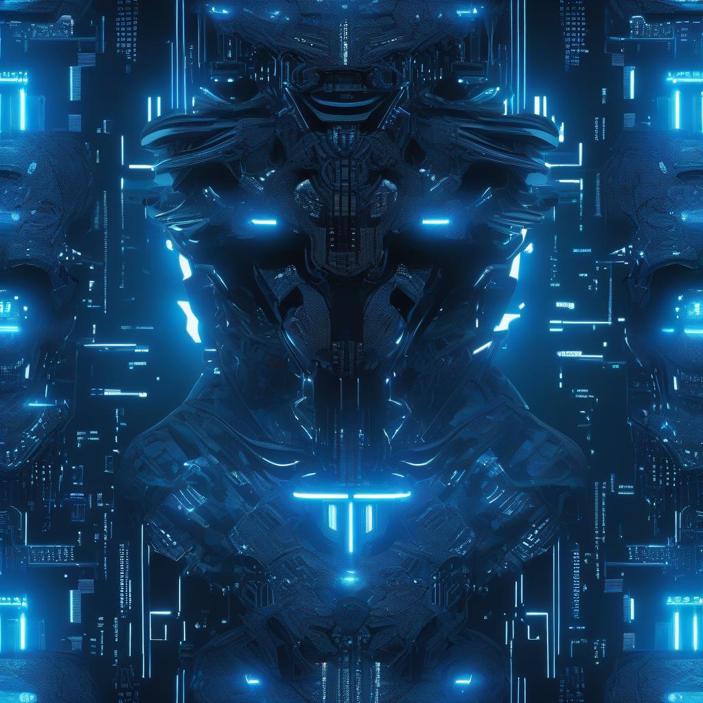  create a minimalist and futuristic themed digital artwork representing the concept of 'kapchaman,' centered around cybersecurity. the image should feature an abstract representation of a skull or face outline, designed with sleek, dark tones like deep blue, black, and shades of gray. surround this abstract figure with a digital network environment, incorporating elements like flowing binary codes, scattered symbols, and fragmented data streams. the overall atmosphere should convey a sense of mystery and technological vigilance, highlighting the role of 'kapchaman' as a guardian of the digital realm. hyperrealistic, full body, detailed clothing, highly detailed, cinematic lighting, stunningly beautiful, intricate, sharp focus, f/1. 8, 85mm, (centered image composition), (professionally color graded), ((bright soft diffused light)), volumetric fog, trending on instagram, trending on tumblr, HDR 4K, 8K