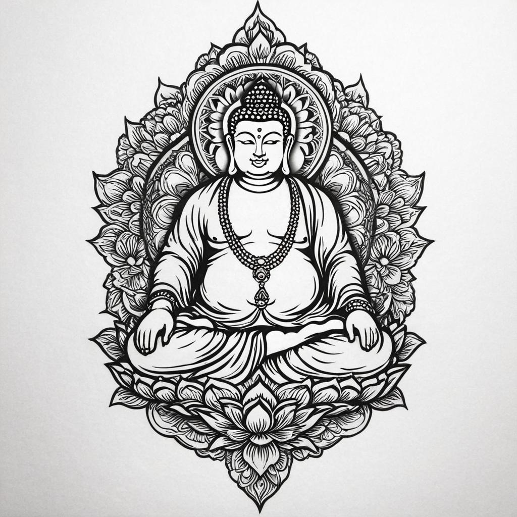  bouddha,(tattoo), tattoo design