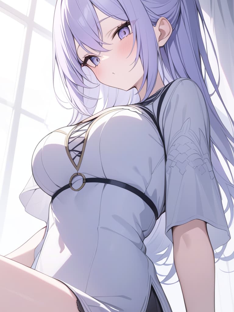  light purple hair, short wolf, masterpiece, best quality,8k,ultra detailed,high resolution,an extremely delicate and beautiful,hyper detail