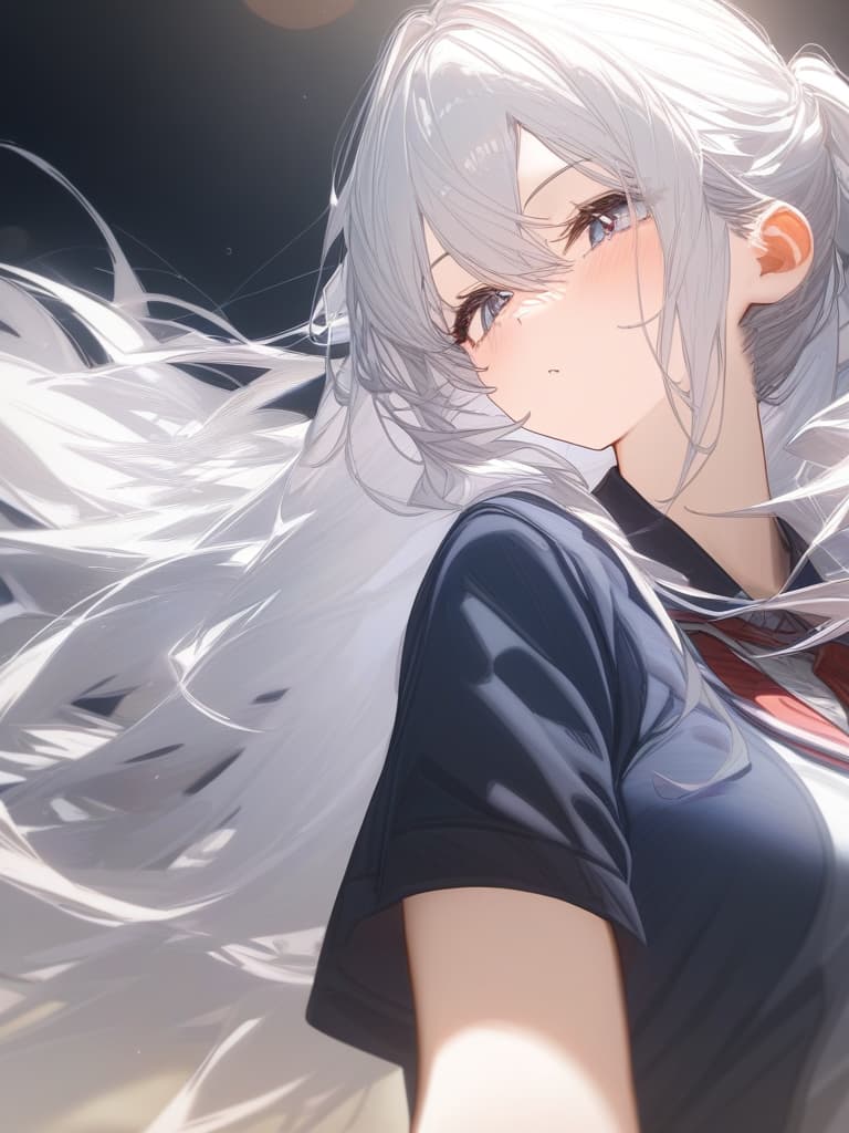  girl, white hair, wolf hair, masterpiece, best quality,8k,ultra detailed,high resolution,an extremely delicate and beautiful,hyper detail