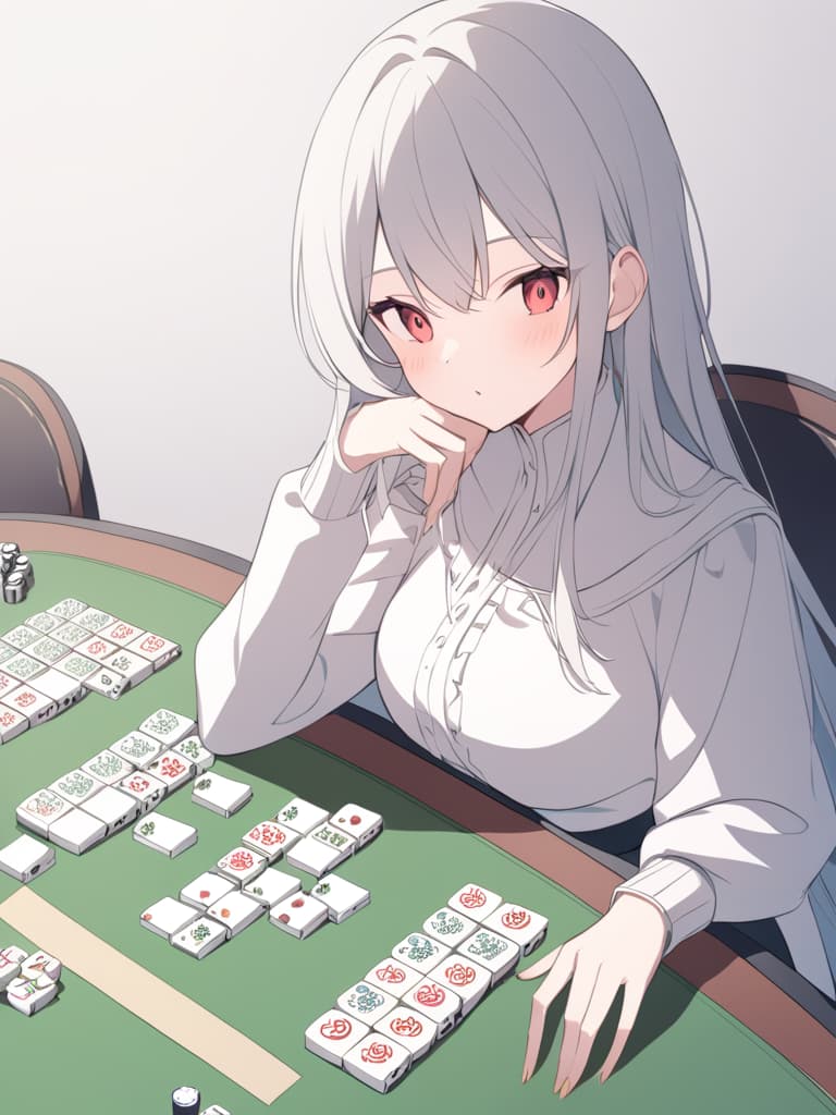  women,around a mahjong table,playing mahjong,