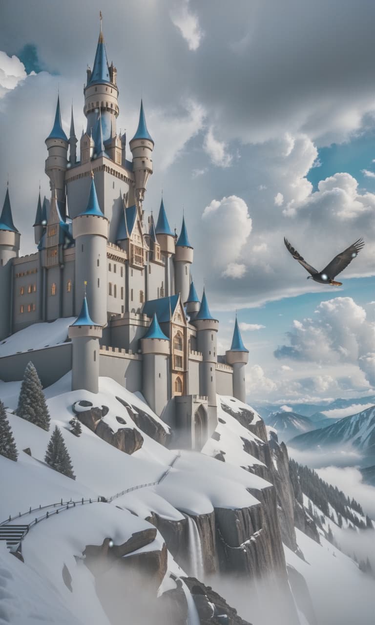  background with cloudy sky and magic academy school in the european style, kind of look like villain castle. hyperrealistic, full body, detailed clothing, highly detailed, cinematic lighting, stunningly beautiful, intricate, sharp focus, f/1. 8, 85mm, (centered image composition), (professionally color graded), ((bright soft diffused light)), volumetric fog, trending on instagram, trending on tumblr, HDR 4K, 8K