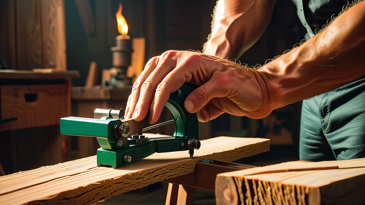  a close up of a skilled craftsman measuring a piece of wood with a caliper, surrounded by hand tools, sawdust, and a beautifully crafted wooden chair, showcasing precision and artistry in traditional woodworking. hyperrealistic, full body, detailed clothing, highly detailed, cinematic lighting, stunningly beautiful, intricate, sharp focus, f/1. 8, 85mm, (centered image composition), (professionally color graded), ((bright soft diffused light)), volumetric fog, trending on instagram, trending on tumblr, HDR 4K, 8K