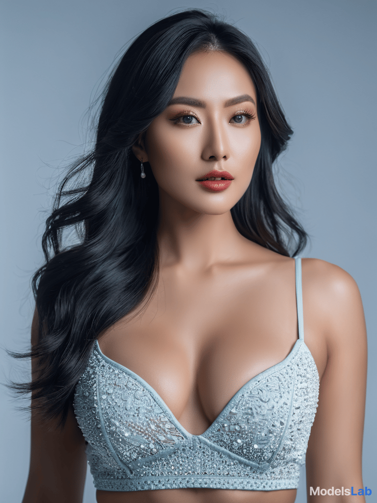  超逼真亚洲美女人像 ，穿着暴露 hyperrealistic, full body, detailed clothing, highly detailed, cinematic lighting, stunningly beautiful, intricate, sharp focus, f/1. 8, 85mm, (centered image composition), (professionally color graded), ((bright soft diffused light)), volumetric fog, trending on instagram, trending on tumblr, HDR 4K, 8K