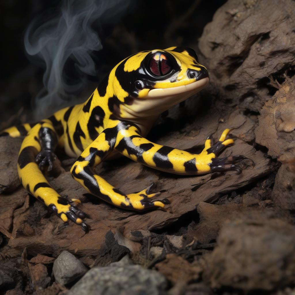  ash fire salamanders are mutated fire salamanders capable of creating ash fireballs that set enemies on fire and damage them. they are 3 5 meters in size, covered with ulcers from infection, eyes burn