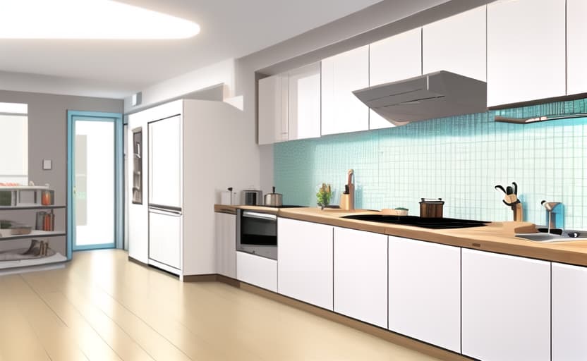  ((colourful kitchen)), award winning, professional, highly detailed, masterpiece