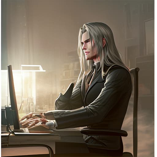 In a cute image, depict a programmer sitting at a desktop in front of a computer with the source code visible on the screen. The programmer is focused and works in a cozy office, surrounded by modern technological devices. The room should have dim lighting, creating an atmosphere of concentration and creative work., dark , creepy , blood , monsters , by Jason Engle , Carlos Huante , Charlie Bowater , Simon Lee , Brom hyperrealistic, full body, detailed clothing, highly detailed, cinematic lighting, stunningly beautiful, intricate, sharp focus, f/1. 8, 85mm, (centered image composition), (professionally color graded), ((bright soft diffused light)), volumetric fog, trending on instagram, trending on tumblr, HDR 4K, 8K