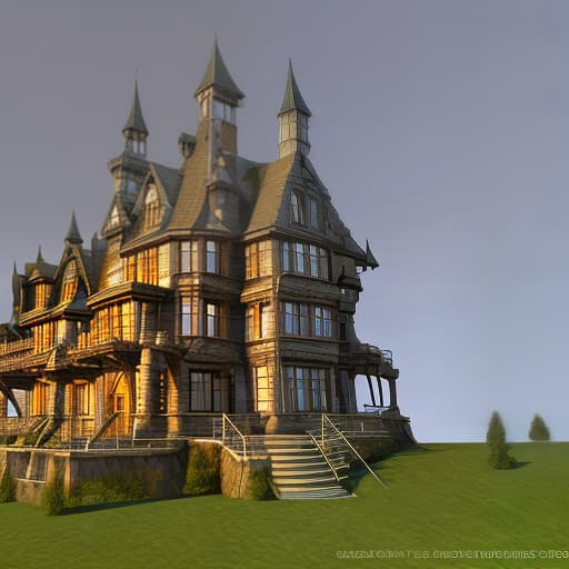 dvarchmodern castle on a hill in the style of varhammer 40,000 dark sky