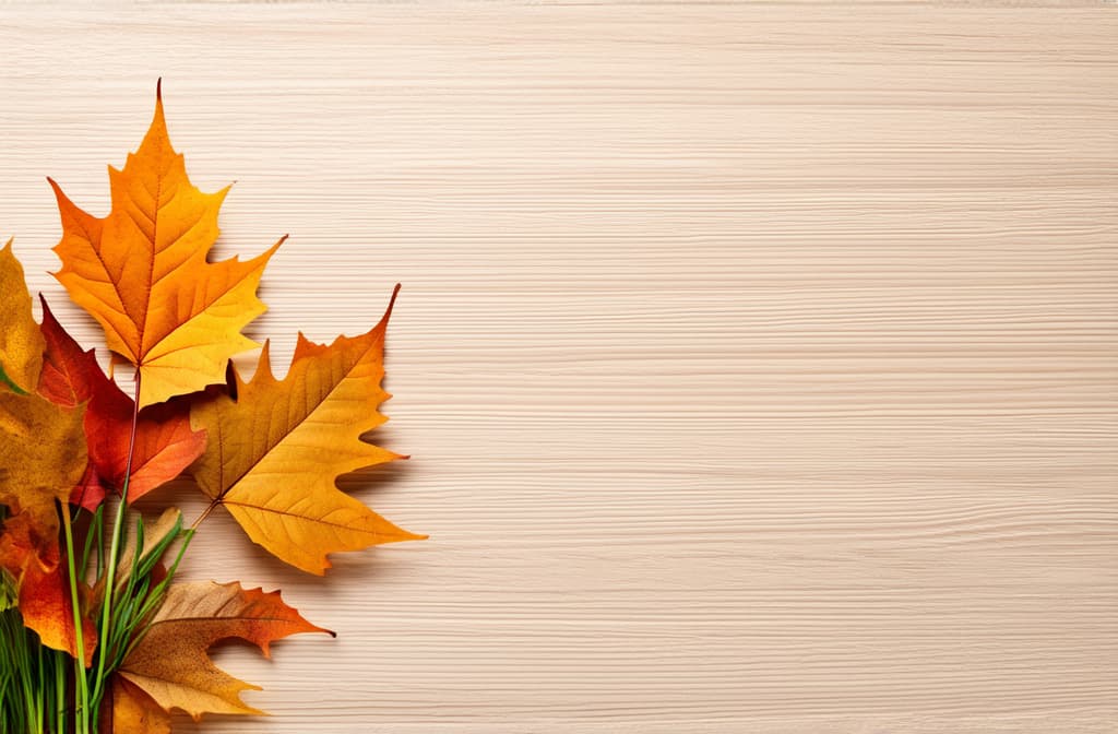  banner, bouquet of autumn orange leaves, 2/3 empty space for text, light background ar 3:2 {prompt}, maximum details