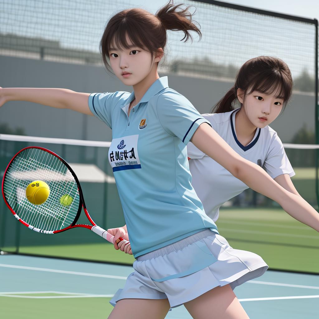  masterpiece, best quality, JK, beauty, high school student, playing badminton, top quality, best quality, 8k resolution