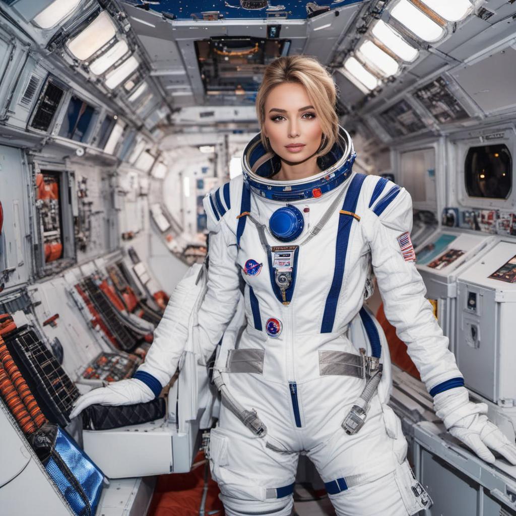  hot women in space suit, profile image style