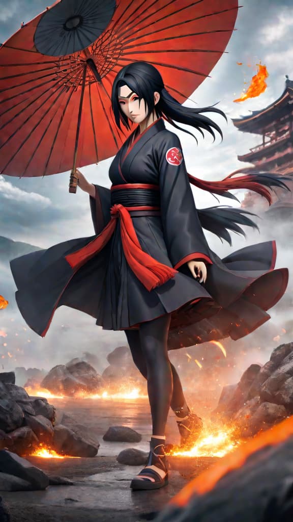  anime art: itachi uchiha mastering amaterasu, turning battlefields into ash with unrivaled intensity. hyperrealistic, full body, detailed clothing, highly detailed, cinematic lighting, stunningly beautiful, intricate, sharp focus, f/1. 8, 85mm, (centered image composition), (professionally color graded), ((bright soft diffused light)), volumetric fog, trending on instagram, trending on tumblr, HDR 4K, 8K