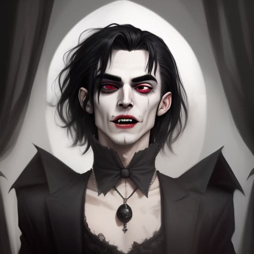  a funny vampire with black eyes