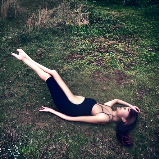  Alina Olesheva Perfect pose: Lying down, on the back, legs up
