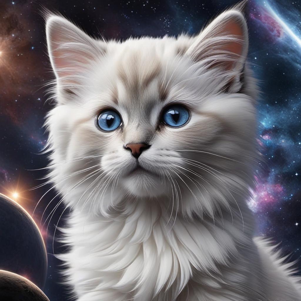  kitten birman, space style