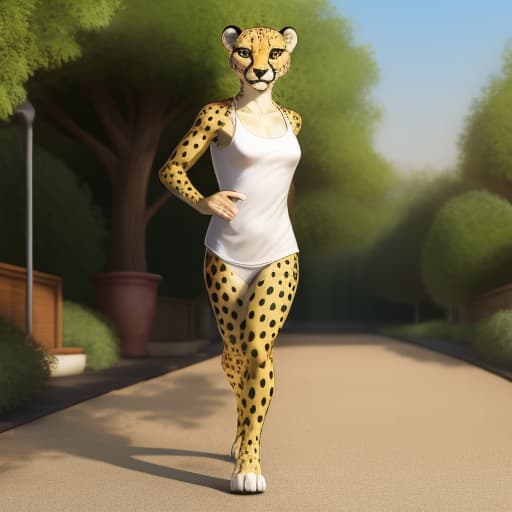  Female Cheetah anthromorph, young, , , only, clroom, full body, , open eyes, masterpiece, 4k, fine details,