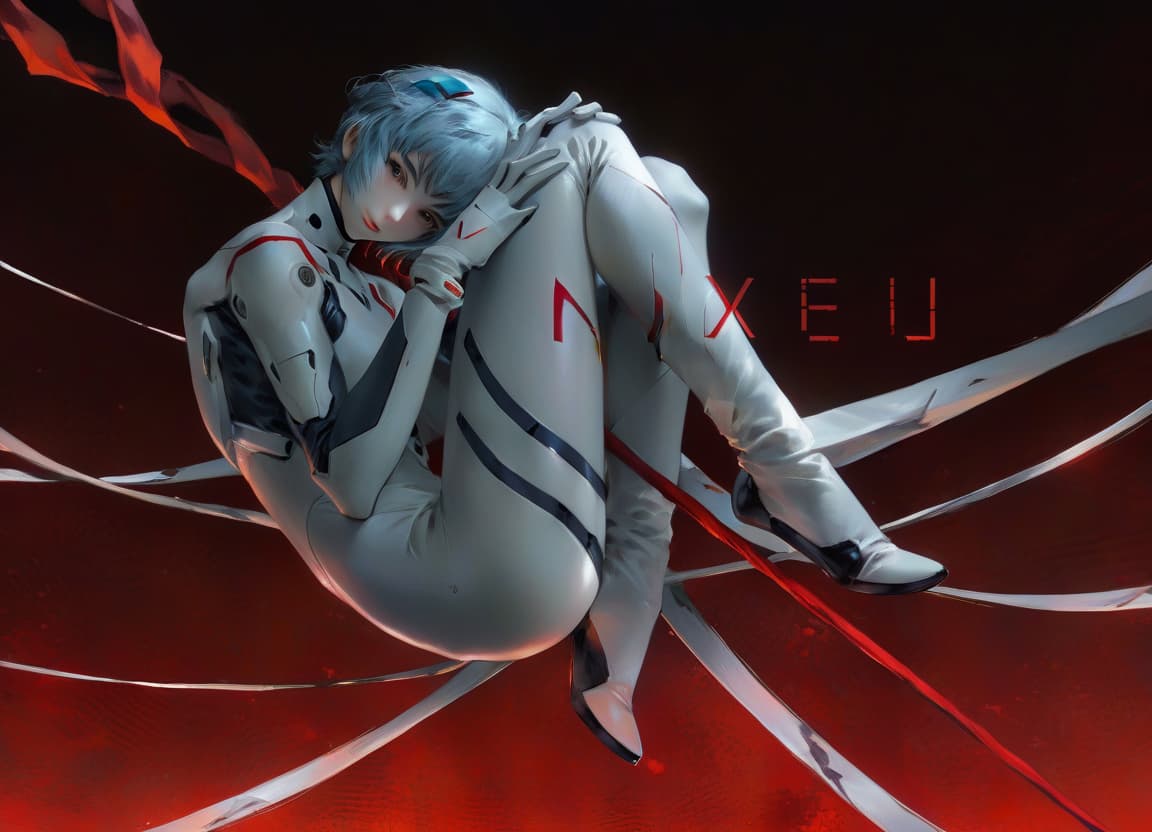  cinematic photo anime girl floating above the air with her legs up in the air and her, rei ayanami, rogue anime girl ayanami rei, evangelion, nixeu, pixiv 3dcg, evangelion anime, at pixiv, sci fi concept art, ayanami, featured on pixiv,looking at the viewer, reclining position, hyperrealism, 3d style, bloody style,bloody gradient in the background, one girl, two legs , парит в воздухе . 35mm photograph, film, bokeh, professional, 4k, highly detailed, film photography style hyperrealistic, full body, detailed clothing, highly detailed, cinematic lighting, stunningly beautiful, intricate, sharp focus, f/1. 8, 85mm, (centered image composition), (professionally color graded), ((bright soft diffused light)), volumetric fog, trending on instagram, trending on tumblr, HDR 4K, 8K