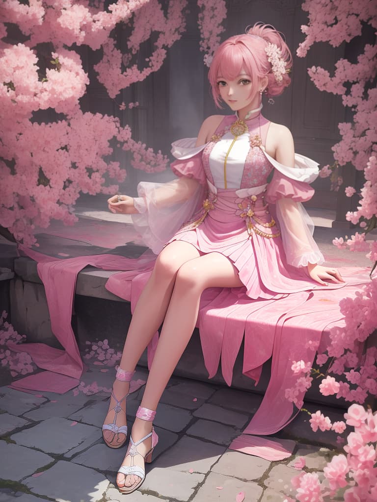  makima, pink hair, chens soman, masterpiece, best quality,8k,ultra detailed,high resolution,an extremely delicate and beautiful,hyper detail