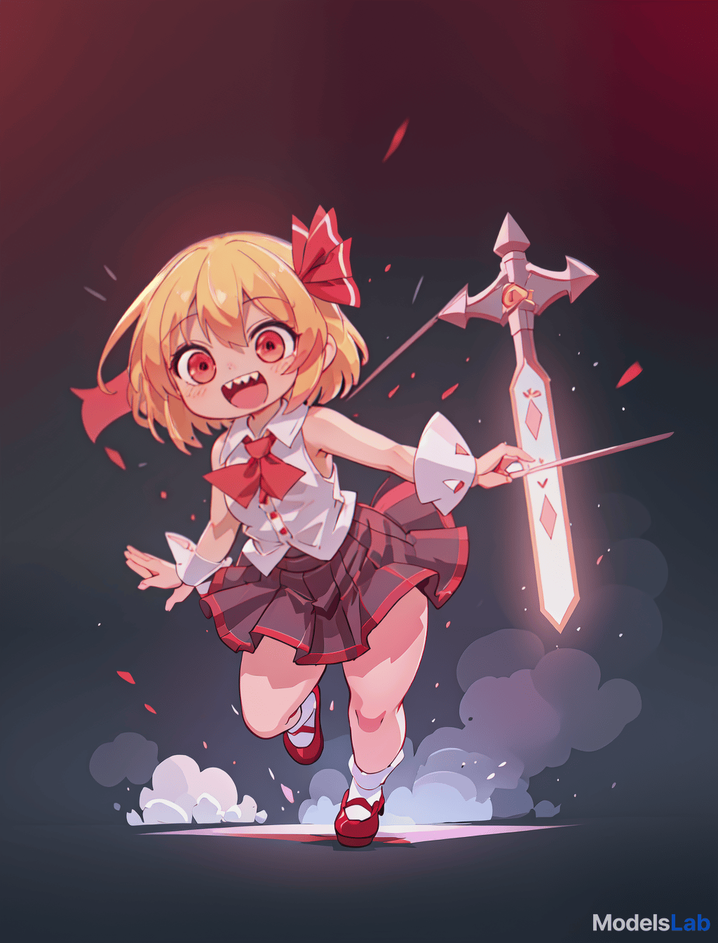  rumia, touhou project, , cute, happy, girl, elementary student, straight hair, blonde hair, short hair, red hair tie, sharp teeth, razor sharp teeth, flat , no s, board like, no , bare , bottomless, , , , lewd, anime, , , cameltoe, s, pink s, aroused rumia is a cute girl, around 128cm, with a cute face and sharp teeth. she has short blonde hair approximately to her shoulders, tied at one side with a red ribbon that's used to seal her true power. she has crimson red eyes, and a like body with a flat , plump , and a puffy mound that looks like a 's. hyperrealistic, full body, detailed clothing, highly detailed, cinematic lighting, stunningly beautiful, intricate, sharp focus, f/1. 8, 85mm, (centered image composition), (professionally color graded), ((bright soft diffused light)), volumetric fog, trending on instagram, trending on tumblr, HDR 4K, 8K