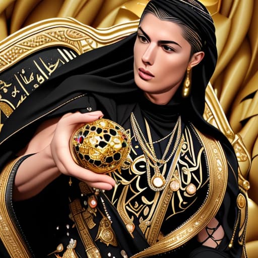  Black and gold Arabic perfume bottle with inspiration of Cristiano Ronaldo in Saudi Arabia. Should be simple and elegant